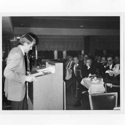 View of alumni association Century Club dinner, January 20, 1964, as part of fundraising drive.