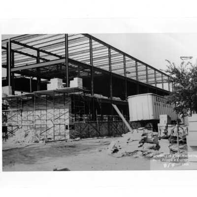 Early construction of Villiger (later Post) Academyof Food Marketing.