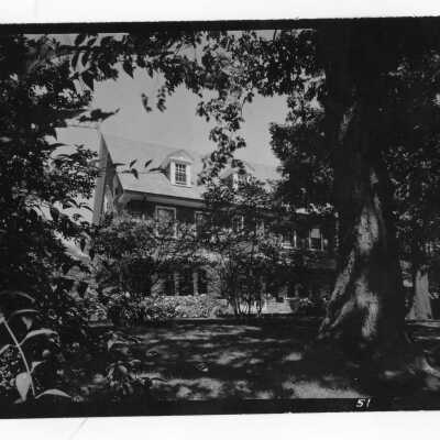 Exterior view of front of Barry Hall.