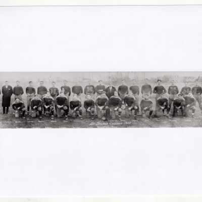 Group photograph of 1928 Saint Joseph's College football team.