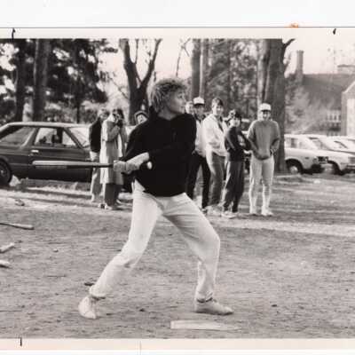 Women's softball practice or intramural game?