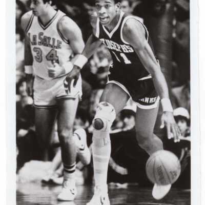 Men's Basketball game against LaSalle with player Maurice Martin