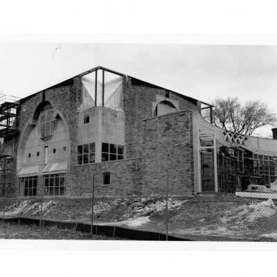 Exterior view of construction of Chapel of Saint Joseph.