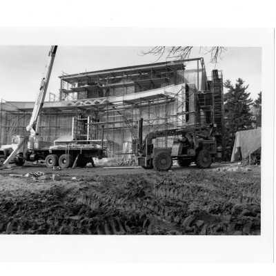 Exterior view of construction of Chapel of Saint Joseph.