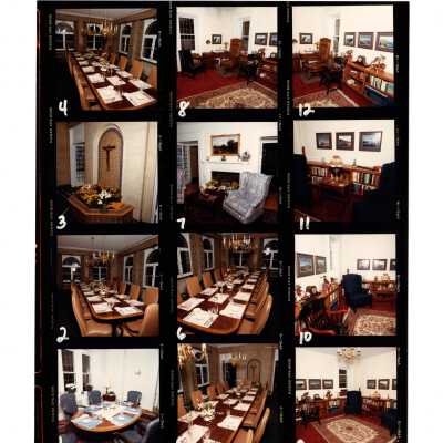 Interior views of various rooms in Regis Hall.