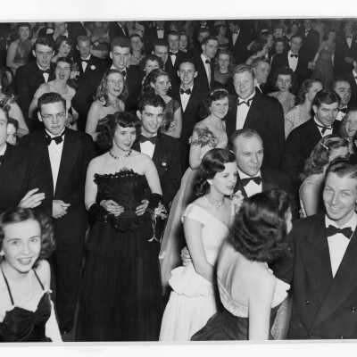Students at formal dance.