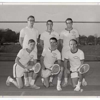 Group photo of 1966 men's tennis team.