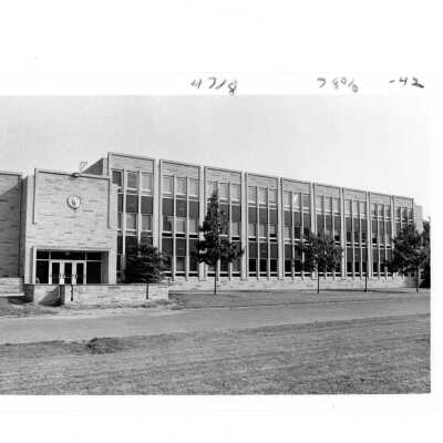 View of front of Villiger (later Post) Academy of Food Marketing.