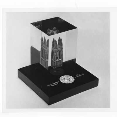Paper weight commemorating the 125th anniversary of Saint Joseph's College.