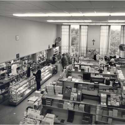 Aerial view of bookstore in Campion.