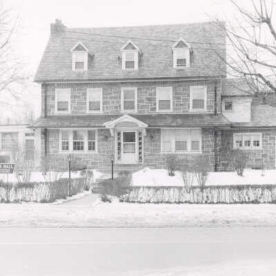 View of front of Lawler Hall.