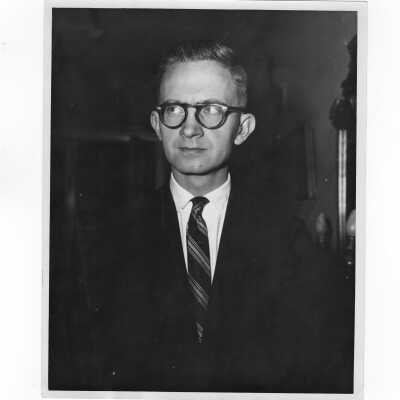 Photograph of alumni association president, William R. Deasey, c. 1957.