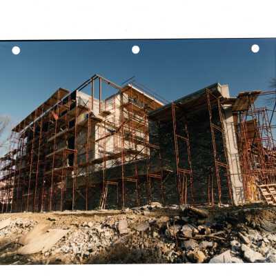 Exterior view of construction of Chapel of Saint Joseph.