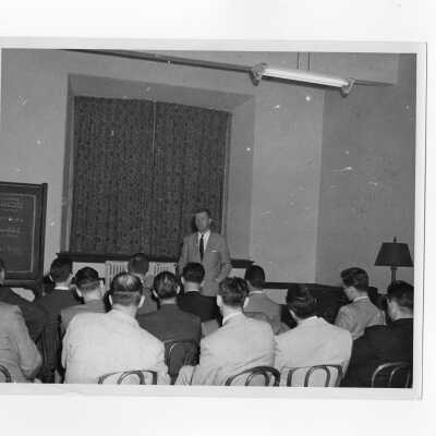 View of alumni meeting, c. 1953.