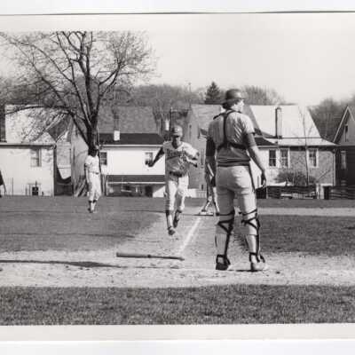 Men's baseball team playing in a game on SJC campus?