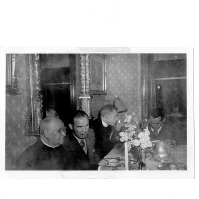 Alumni reunion of class of 1931 at Somerton, Philadelphia, May 18, 1946, with Clarence Shaffrey, S.J., John J. Long, S.J., John Gallagher, and Tom Cleary.