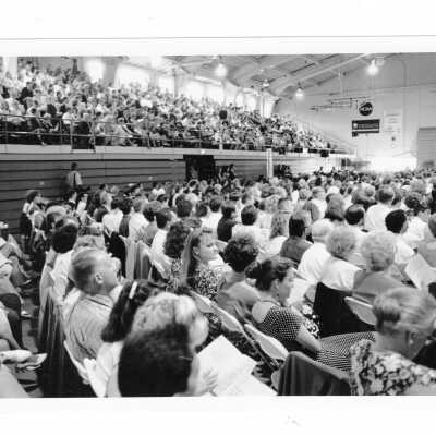 View of Baccalaureate service in Field House as part of 1993 graduation/commencement.