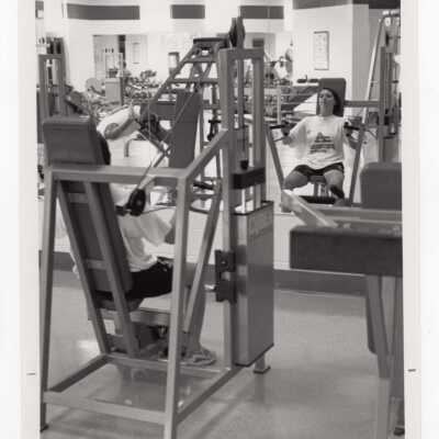 Women using exercise/fitness room in sports recreation complex.