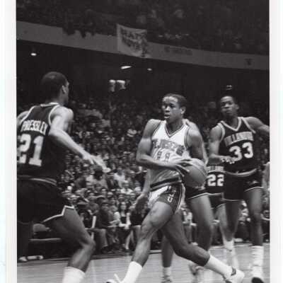Men's Basketball game against Villanova with player Maurice Martin