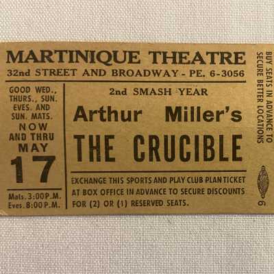 The Crucible: Show Ticket