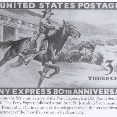 Pony Express 80th Anniversary Postage Stamp