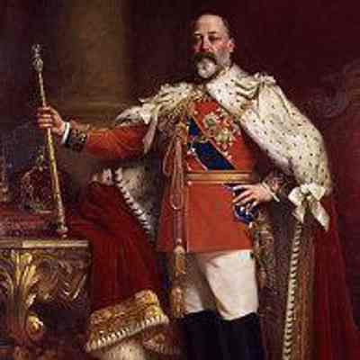 King Edward VII in coronation robes, 1912, oil painting by Sir Samuel Luke Fildes (1843-1927): National Portrait Gallery, U.K.