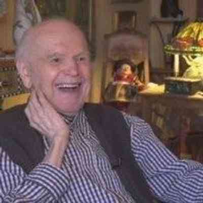 Ernest Marza, artist in his Victoria apartment, n.d.: Photographer unknown
