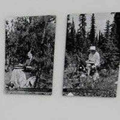 Photo detail showing Nellie Duke, 1945 (left). From “From There to Here, and Places in between: Reflecting on Nellie Duke and Sophie Atkinson.” Curator’s Talk with Carolyn MacHardy, June 15, 2023: From Kelowna Art Gallery