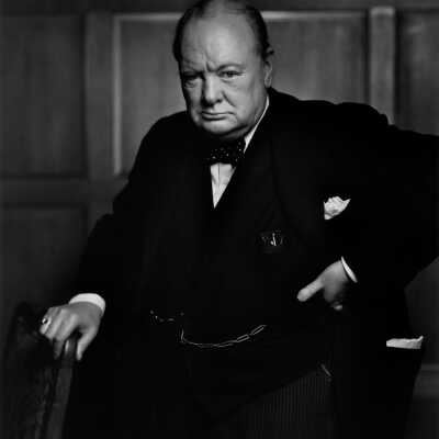 The Roaring Lion. Portrait of Sir Winston Churchill (1874-1965), British Prime Minister, after his speech to the Canadian House of Parliament on December 30, 1941