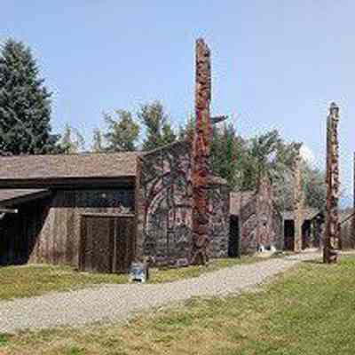 Reconstructed 'Ksan Historical Village included the famed 'Ksan School or Kitanmax (or Gitanmaax) School of Northwest Coast Indian Art (1970-2010), n.d.: From ksan.org