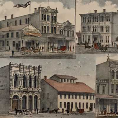 Headquarters Hudson’s Bay. Co…Victoria, B.C. An illustration from “The West Shore” V. 10, Sept. 1884