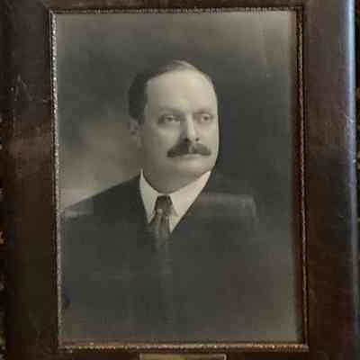 Portrait in original frame