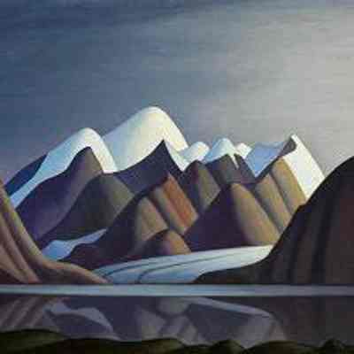 Mount Thule, Bylot Island, 1930. Oil painting by Lawren Stewart Harris CC, LL.D (1885-1970): From Vancouver Art Gallery