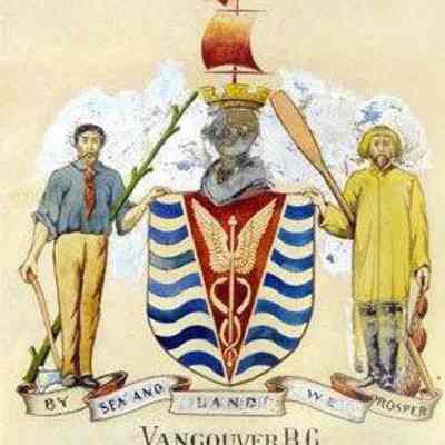 Original rendering of Vancouver's Coat of Arms by James Jervis Blomfield (1879-1951), 1903: From Illustrated Vancouver Vol. 4 - Who was James Jervis Blomfield? (see Web Links)