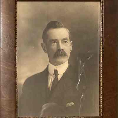 Portrait in original frame