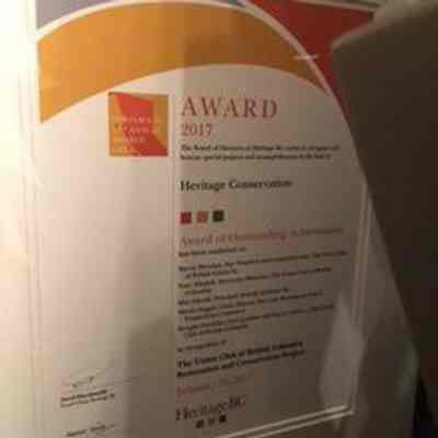 Heritage BC - Heritage Conservation Award for The Union Club of B.C. Restoration and Conservation Project