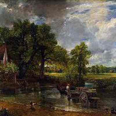 The Haywain, 1821. Oil painting by John Constable RA (1776- 1837). Constable's most famous painting: From National Gallery, London