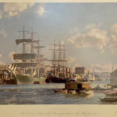 The Celebrated Clipper Ship Thermopylae alongside the Main Wharf, June 1891, Victoria, B.C.