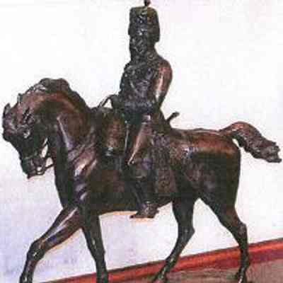 Equestrian Portrait of King Edward VII when HRH Prince of Wales, as a 10th Royal Hussars (Prince of Wales's Own) Hussar
