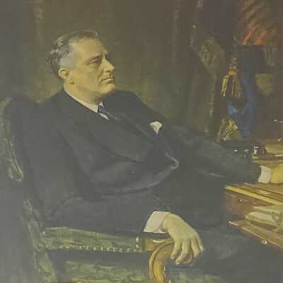 Official Portrait of 32nd American President Franklin Delano Roosevelt (1882-1945)