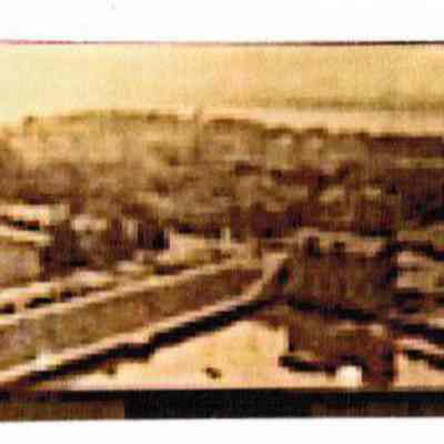 Victoria Inner Harbour Panorama looking Southwest to James Bay from along Douglas Street, ca. 1900. Black and white photograph by Albert George Franklin (1872-1935?), attrib.: Note: Image to be replaced.   And other contemporaneous panoramas of Victoria Harbour are found below...