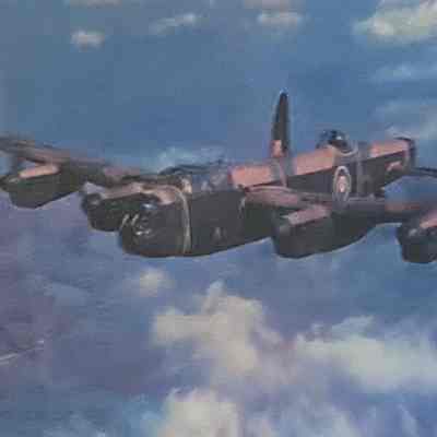 Lancaster Bomber, RCAF, Yorkshire, U.K. in Wartime