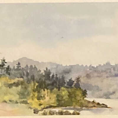 Shuswap View across Promontory and Shuswap Lake
