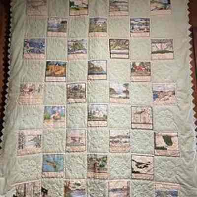 Gulf Islands Patchwork Quilt by Foster et al., 1958: From Pender Islands Museum (021.0017.0001). See Web Links