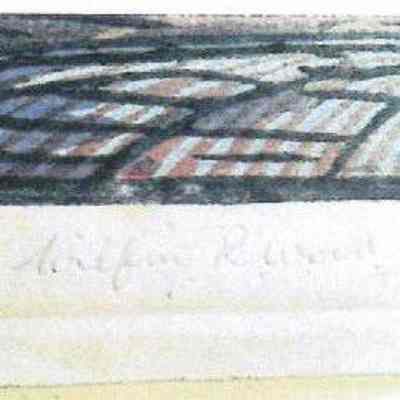 Detail lower right, signature