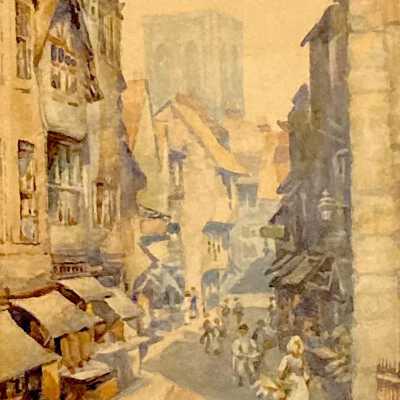 Caen with Cathedral in Back
