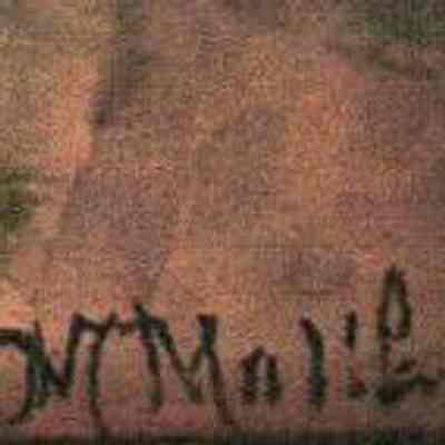 Detail, lower right, signature