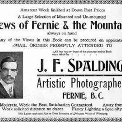 Joseph Frederick Spalding advertisement, Souvenir Edition, Fernie Free Press, 1905: From Fernie.com - Joseph Frederick Spalding by M. Pennock