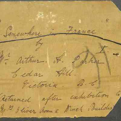 Label from verso original frame