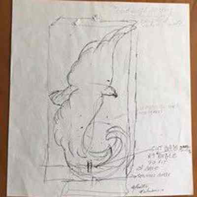 Preparatory Drawing for “Wing to Wing” Sculpture